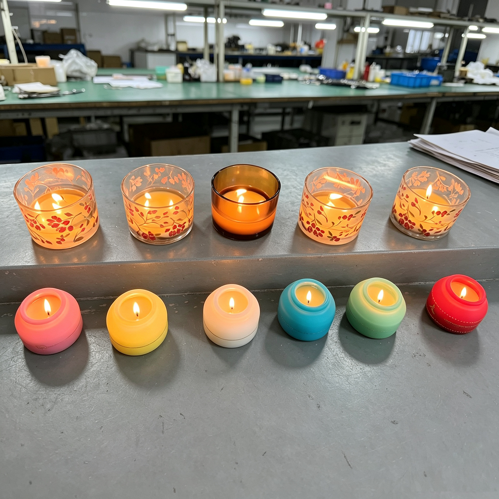 Wax candle burning effect testing